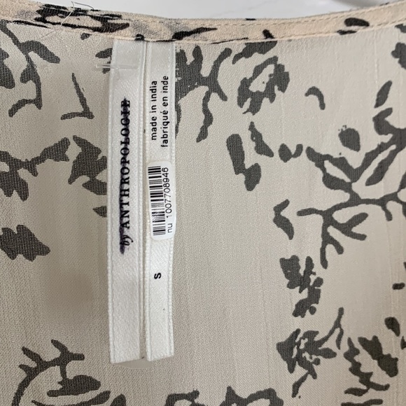 Anthropologie Cream Talulah Tiered long sleeve midi dress bohemian v neck small - Picture 7 of 13